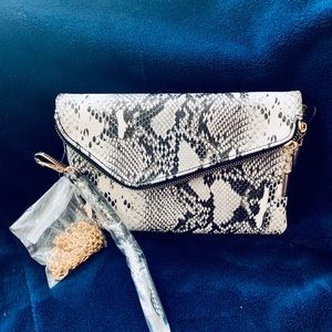 Snake Print Clutch